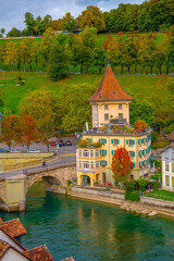 Fototapeta na wymiar Panoramic view of Bern in a beautiful summer day, Switzerland