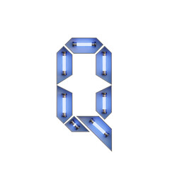 Futuristic Neon 3D Alphabet or PNG Letters