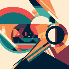 vector illustration, background made of abstract and geometric shapes