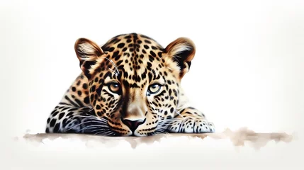 Foto op Plexiglas tiger isolated on white background © Roland