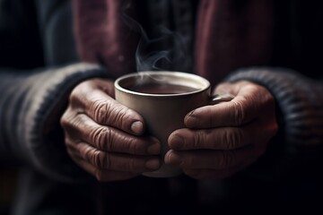 person holding coffee cup