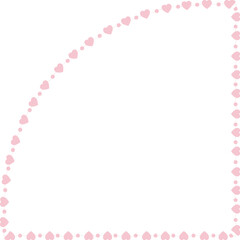 Quadrant Shape Quadrant frame flower border floral vector cute pink pastel decoration love pattern classic romantic photo frame design background wedding anniversary birthday valentine Christmas