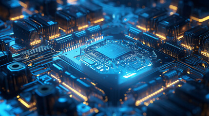 Electronic circuit boards and other technology components, Generated AI