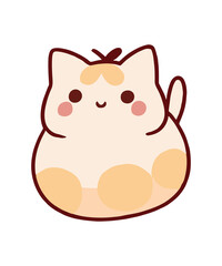 cute cat mochi cartoon