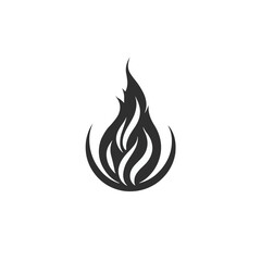 Fire sign. Fire flame icon isolated on white background. Vector illustration