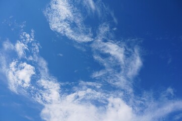 Fototapeta premium Beautiful Cumulus Cloud in the Bright Sky Background the sky and cloud concept related idea
