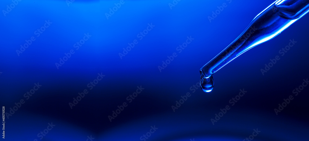 Wall mural macro science background,macro science experiment background,laboratory research, dropping liquid to