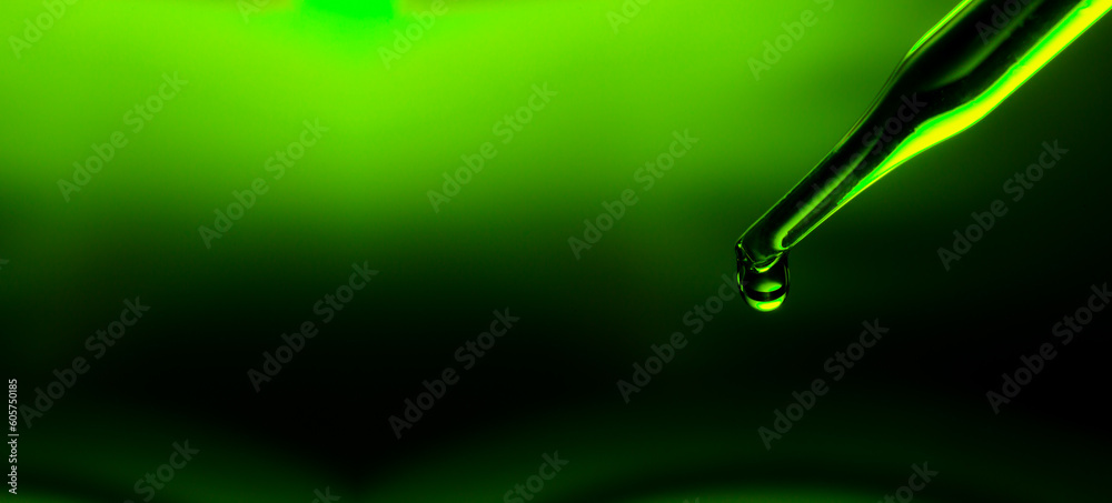 Wall mural macro science background,macro science experiment background,laboratory research, dropping liquid to