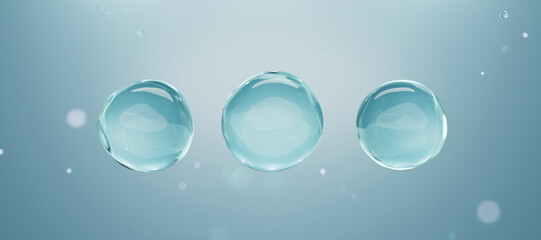 3D Collagen Skin Serum and Vitamin illustration isolated on soft color background. concept skin care cosmetics solution. 3d rendering.	
