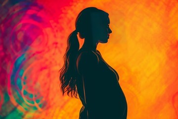 silhouette of a pregnant woman