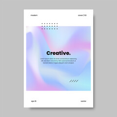 Abstract holographic background. Retro 80s, 90s style. Colorful holographic posters for book cover brochure designs. Eps10 vector