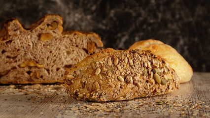 bread with sesame seeds