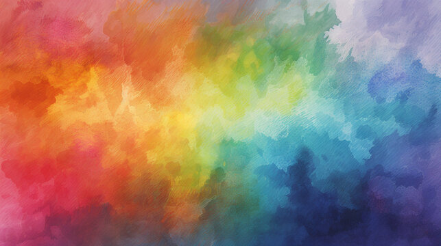 Rainbow watercolor background. Generative AI image