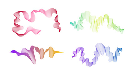 Abstract backdrop with wave gradient lines