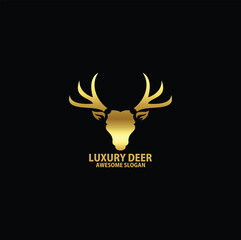 deer head with luxury logo design gradient color