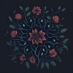 Aura Flower Patterns - Digital Floral Art Design
