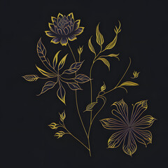 Aura Flower Patterns - Digital Floral Art Design