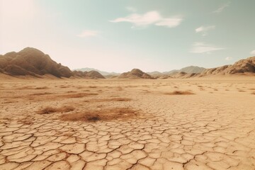 Desert's Harsh Embrace: Vast Expanse of a Dry and Arid Landscape