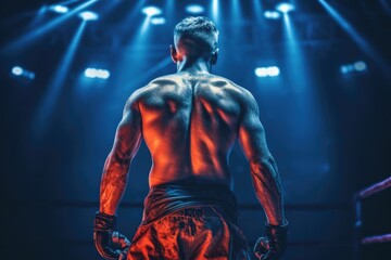 Fototapeta na wymiar MMA Fighter in the Ring