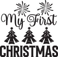 My First Christmas svg