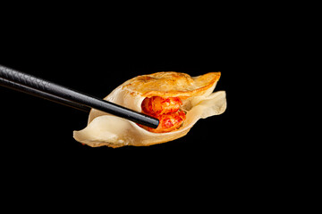 Fried dumplings with crayfish filling