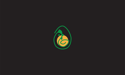 Vector Chicken Inside Circle Logo