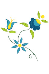 Haft kaszubski, ornament, logo, kwiaty