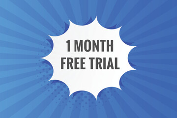 1 Month Free trial Banner Design. 1 month free banner background