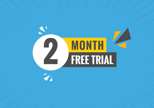 2 Month Free trial Banner Design. 2 month free banner background