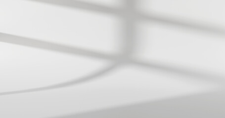 Window shadow blurred overlay abstract white background. 3d render