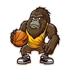 Gorilla Power Forward! Watch this gorilla dominate the court