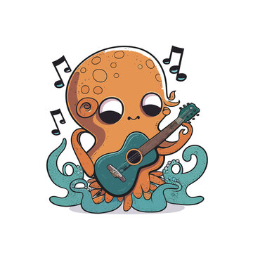The Rockin Octopus! This octopus is ready to rock your world. Perfect for music lovers and those who love the ocean.