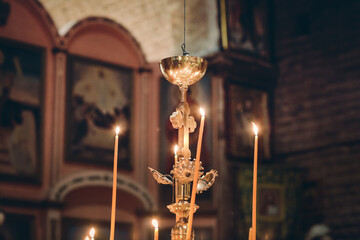 chandelier in the church