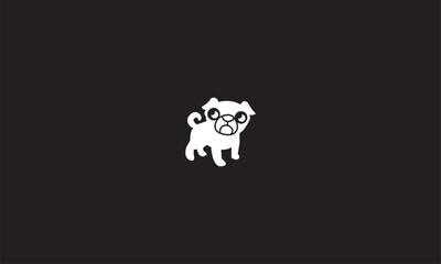 simple minimal dog care logo design