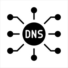 Solid vector icon for DNS which can be used various design projects.