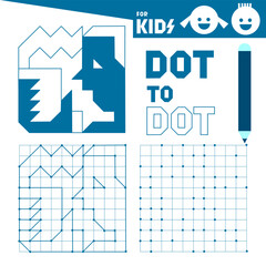 Dot to dot games for kids. Aquarius zodiac. Connect the dots and drawing Aquarius sign. Coloring page. Book. Puzzle activity worksheet. Sketch vector illustration