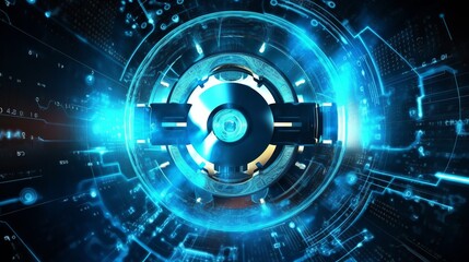 Obraz premium Internet security and protection against cyber threat.
