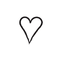 Heart icon illustration vector hand made brush edition 
