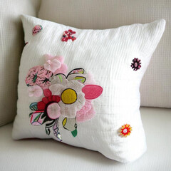 illustration of beautiful handmade pillow