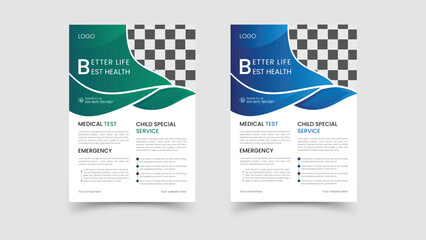 medical flyer template design