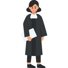 Portfolio Female Judge Illustration
