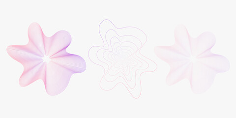 Vector asymmetric shape. A colored blot with snowy edges. Liquid, shapeless colored shape