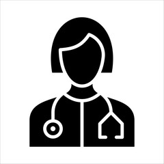 Solid vector icon for doctor which can be used various design projects.
