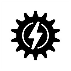 Solid vector icon for electric power which can be used various design projects.