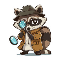 Raccoon Investigations! Solve some mysteries with this mischievous raccoon detective!