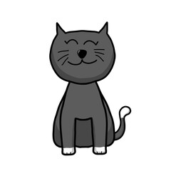 black cat cartoon