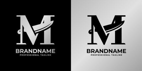 Letter M Knife Logo, Suitable for any business related to knife with M initial.