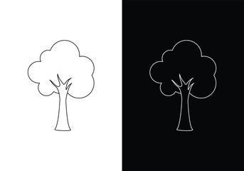 Tree logo icon design. Garden plant natural symbols template. Tree of life branches,  business sign collection. Vector illustration.