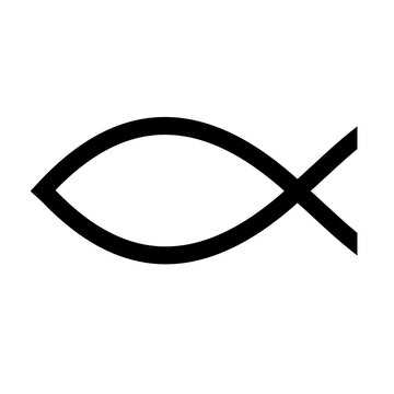Christian bible catholic fish icon god emblem vector image