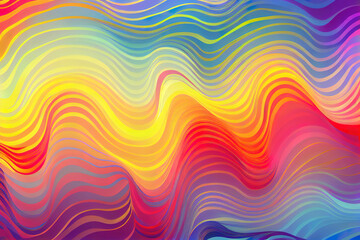 Colorful abstract background with waves art pattern. Generative Ai